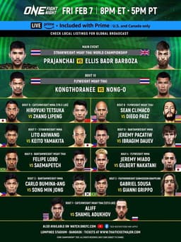 ONE Fight Night 28: Prajanchai vs. Barboza